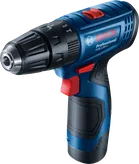 BoschGSB 120-LI 無線電鑽驅動器，符合人體工學的握把。.