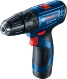 BoschGSB 120-LI 無線電鑽驅動器，符合人體工學的握把。.