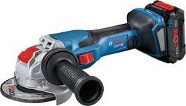 附 X-LOCK 的BoschGWX 18V-15 C 無線角磨機。