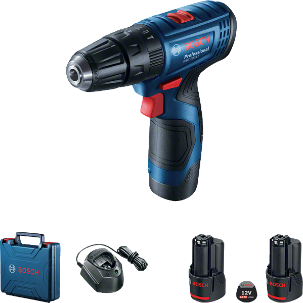 Bosch 120-LI 無線電鑽套裝，附電池和充電器。.