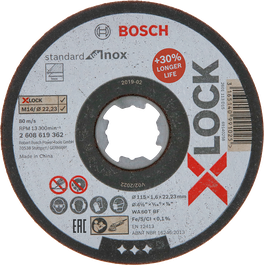 X-LOCK 不鏽鋼 Inox 標準款切割砂輪片