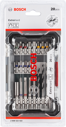 Pick & Click 超硬螺絲起子鑽頭混合套組,20 件 Bosch Pick & Click 20 件鑽頭和驅動器套裝.