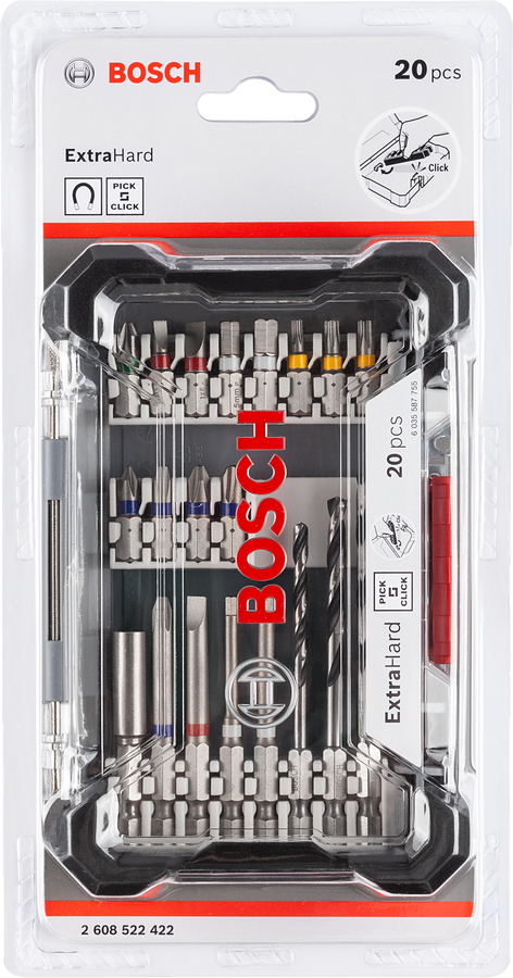 Bosch Pick & Click 20 件鑽頭和驅動器套裝.