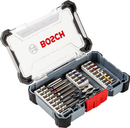 Pick & Click 超硬螺絲起子鑽頭混合套組,20 件 Bosch Pick & Click 20 件鑽頭和驅動器套裝。.