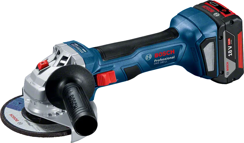 Bosch 180-LI 無線角磨機，配備 18V 5.0Ah 電池.