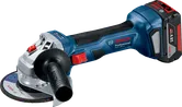 Bosch GWS 180-LI cordless angle grinder with 18V 5.0Ah battery.