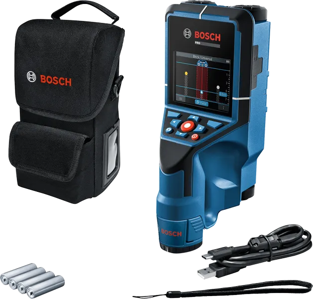 BoschD-Tect 200 C 牆體掃描儀，附顯示器和配件。