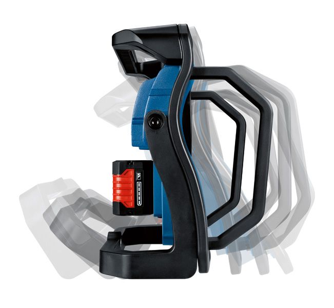 Bosch 18V-10000 C 無線工作燈，附可調式支架。.
