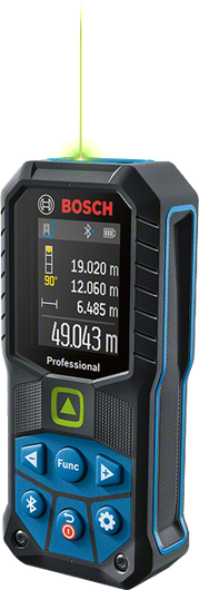 Bosch 50-27 CG 雷射測距儀，有數字顯示。
