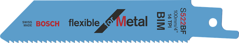 往返鋸專用鋸片 S 522 BF Bosch 522 BF 靈活適用於金屬鋸片。.