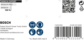 BoschEXPERT SDS max-8X 衝擊鑽頭安全及製造商詳情。
