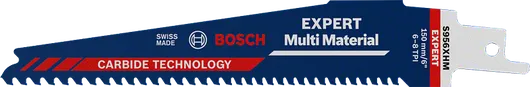 Bosch EXPERT Multi Material carbide reciprocating saw blade.