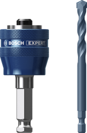 Bosch EXPERT Power Change Plus 孔鋸心軸和 TCT 鑽頭。