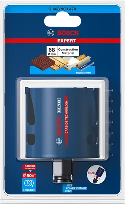 超耐久鎢鋼建築材料專業款 PC Plus Bosch ×60 公釐建築材料孔鋸。.