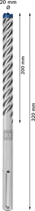 Bosch EXPERT SDS max-8X 鎚鑽頭 20 x 320 毫米。.