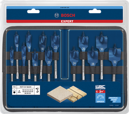 Bosch Expert Self Cut Speed 鏟形鑽頭套裝 13 件。