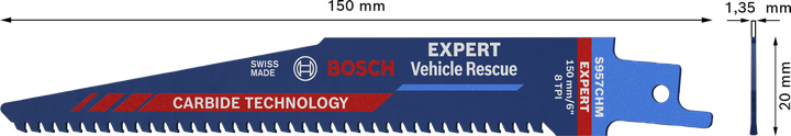 Bosch車輛救援 S 957 CHM 硬質合金往復鋸片。