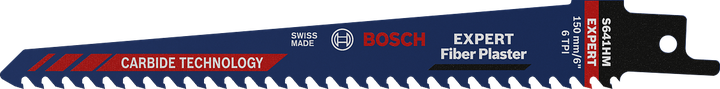 BoschEXPERT 纖維石膏往復鋸片，配有硬質合金齒。