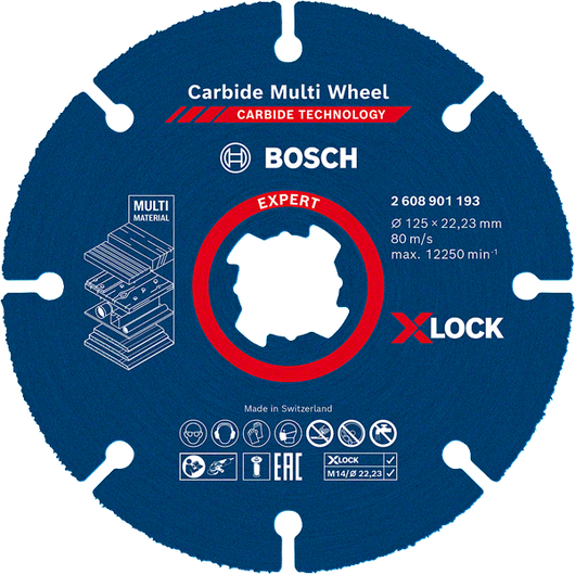 Bosch EXPERT 多材料硬質合金切割盤 X-Lock。