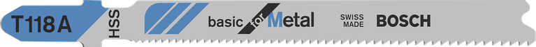 用於切割金屬的Bosch曲線鋸刀片。.