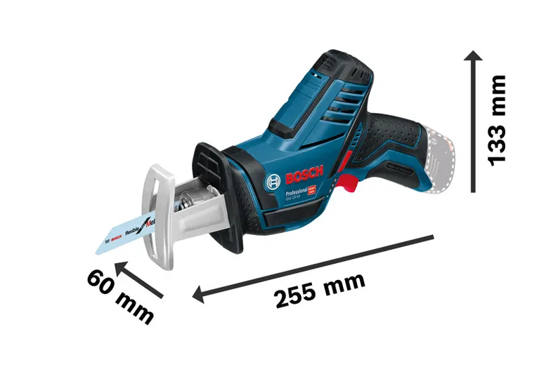 Bosch 12V-14 無線往復鋸，體積小巧。.
