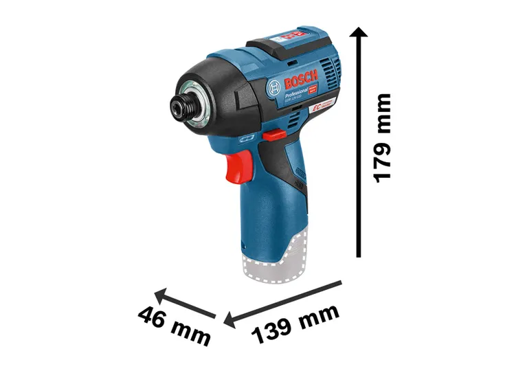 Bosch 12V-110 無線衝擊起子，扭力為 110 Nm。.