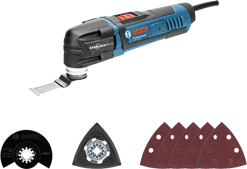配有 Starlock Plus 配件的Bosch GOP 30-28 多功能工具。.