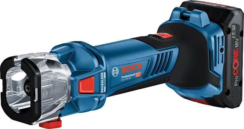 Bosch 18V-30 無線石膏板切割工具。
