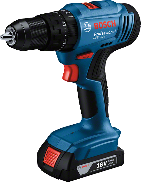 Bosch GSB 183-LI 無線衝擊鑽/起子機，18V。.
