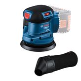 Bosch 185-LI 隨機軌道砂光機，附灰塵過濾器。