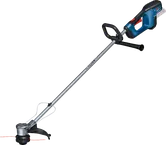 Bosch 18V-33 無線草坪修剪機，配有符合人體工學的手柄。