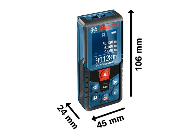 帶有數字顯示的BoschGLM 400 雷射測量儀。.