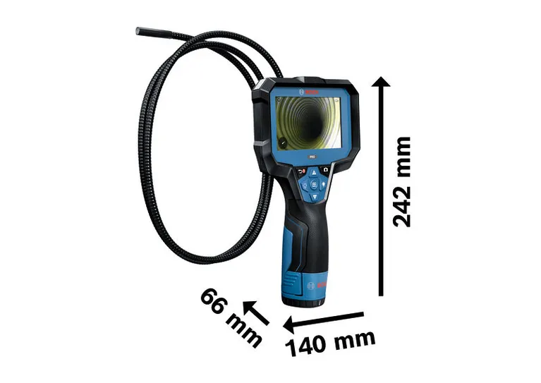 Bosch GIC 12V-4-23 C inspection camera with 4.3-inch display.