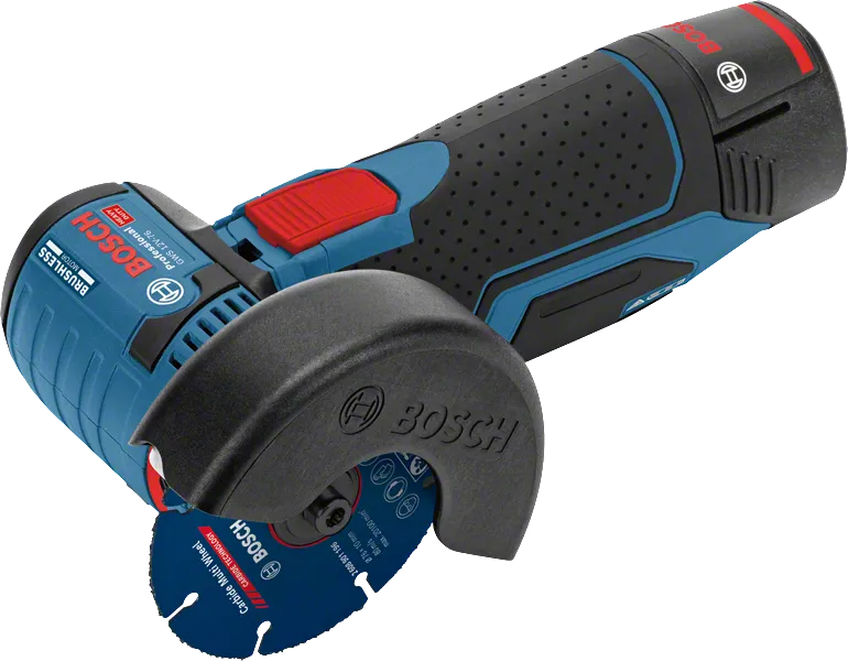 BoschGWS 12V-76 角磨機，配備硬質合金多輪。.