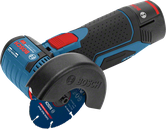 BoschGWS 12V-76 角磨機，配備硬質合金多輪。.
