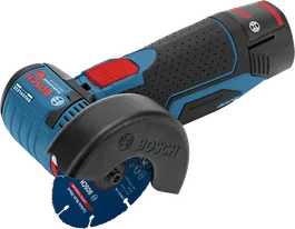 BoschGWS 12V-76 角磨機，配備硬質合金多輪。.