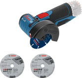 BoschGWS 12V-76 無線角磨機，附切割盤。