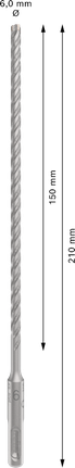 PRO SDS plus-5X 四溝鎚鑽鑽頭,6 x 200 x 260 mm PRO SDS plus-5X 四溝鎚鑽鑽頭,6 x 200 x 260 mm