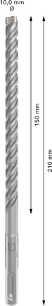 PRO SDS plus-5X 四溝鎚鑽鑽頭,10 x 150 x 210 mm PRO SDS plus-5X 四溝鎚鑽鑽頭,10 x 150 x 210 mm