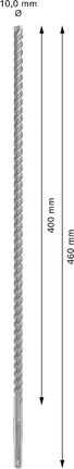 PRO SDS plus-5X 四溝鎚鑽鑽頭,10 x 400 x 460 mm PRO SDS plus-5X 四溝鎚鑽鑽頭,10 x 400 x 460 mm