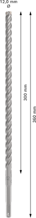 PRO SDS plus-5X 四溝鎚鑽鑽頭,12 x 300 x 360 mm PRO SDS plus-5X 四溝鎚鑽鑽頭,12 x 300 x 360 mm