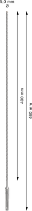 PRO SDS plus-5X 四溝鎚鑽鑽頭,5 x 400 x 460 mm PRO SDS plus-5X 四溝鎚鑽鑽頭,5 x 400 x 460 mm