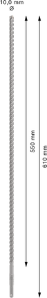 PRO SDS plus-5X 四溝鎚鑽鑽頭,10 x 550 x 610 mm PRO SDS plus-5X 四溝鎚鑽鑽頭,10 x 550 x 610 mm