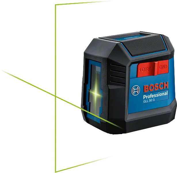 Bosch 50 G 雷射水平儀，附綠色線條。