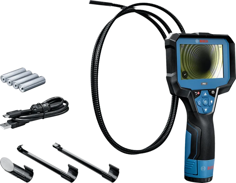 Bosch inspection camera GIC 4-23 C with accessories.