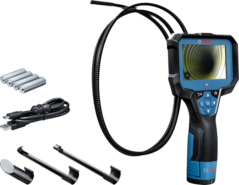 Bosch 4-23 C 型內視鏡及配件。
