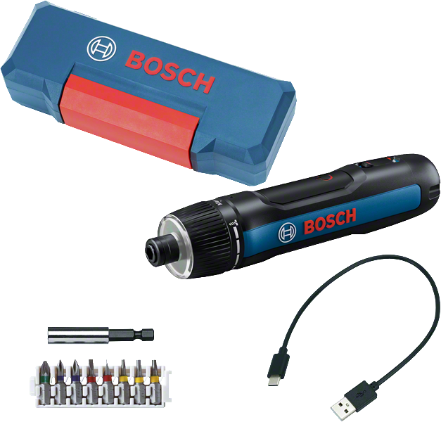 Bosch 3 電動螺絲起子套裝，配有 USB 充電線。.