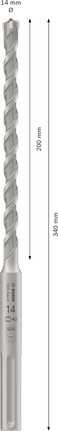 Bosch PRO SDS max-4 鎚鑽頭 14x200x340 毫米。.