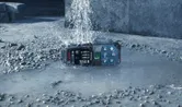 Laser measure in water.