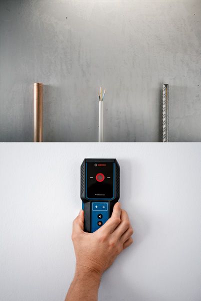 GMS 100-23 人們使用牆上的探測器來定位表面後面的管道、電線和鋼筋。.